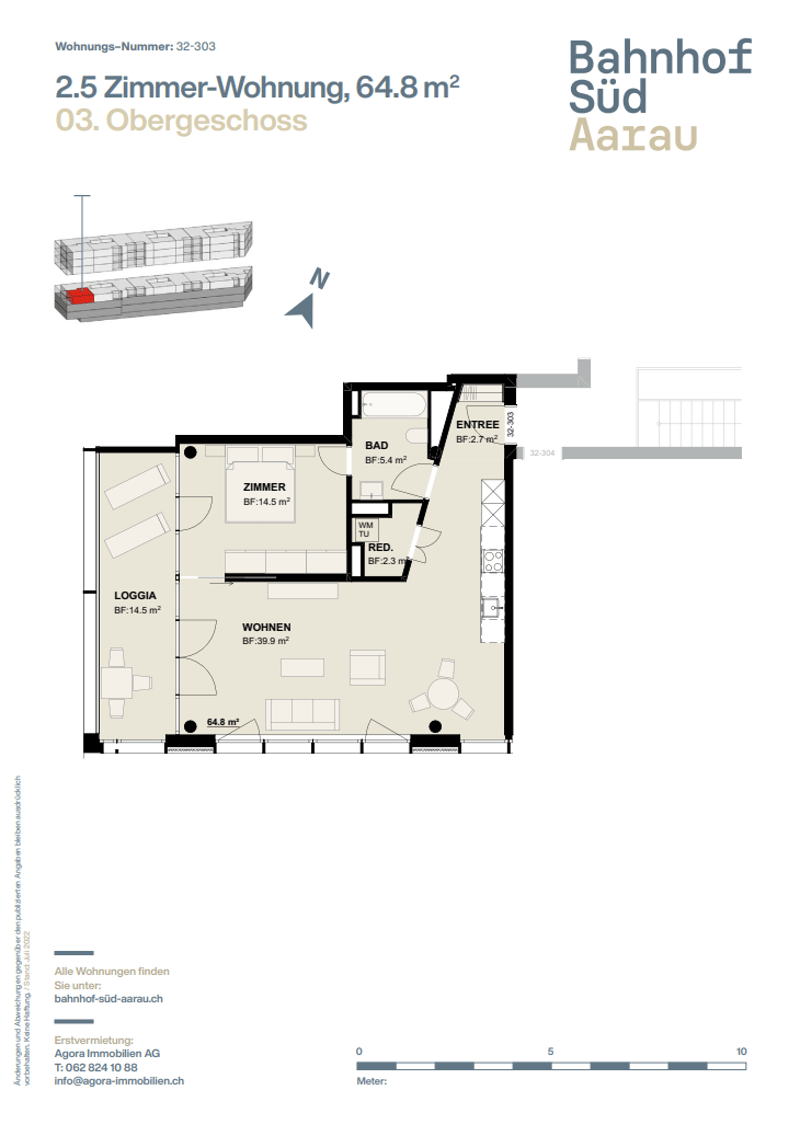 Nachmieter/in gesucht ab 01.12  moderne 2.5-Zimmer-Wohnung in Aarau (7)