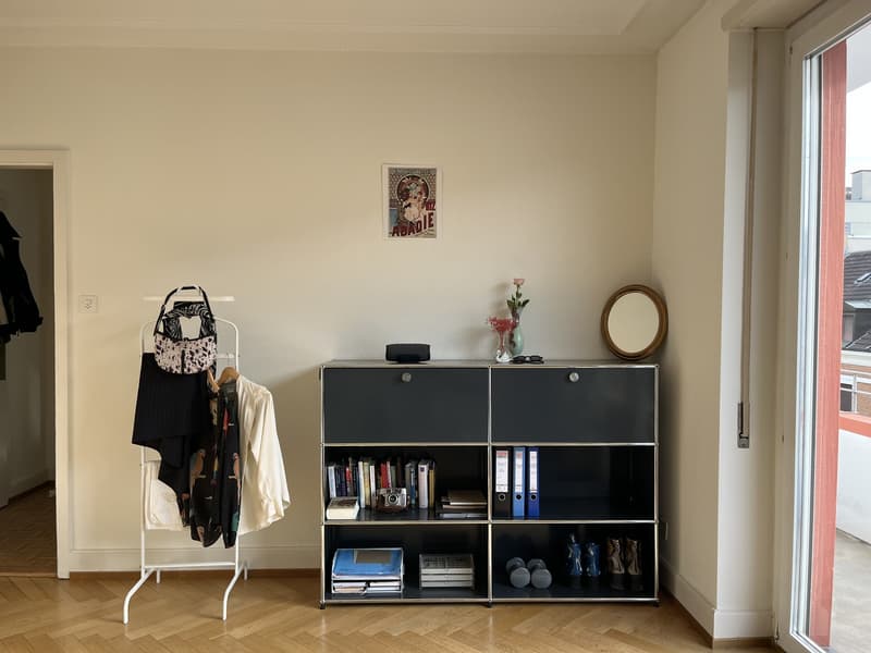 Sonnendurchflutete 1-Zimmer-Wohnung mit grossem Balkon im Iselin Quartier (4)