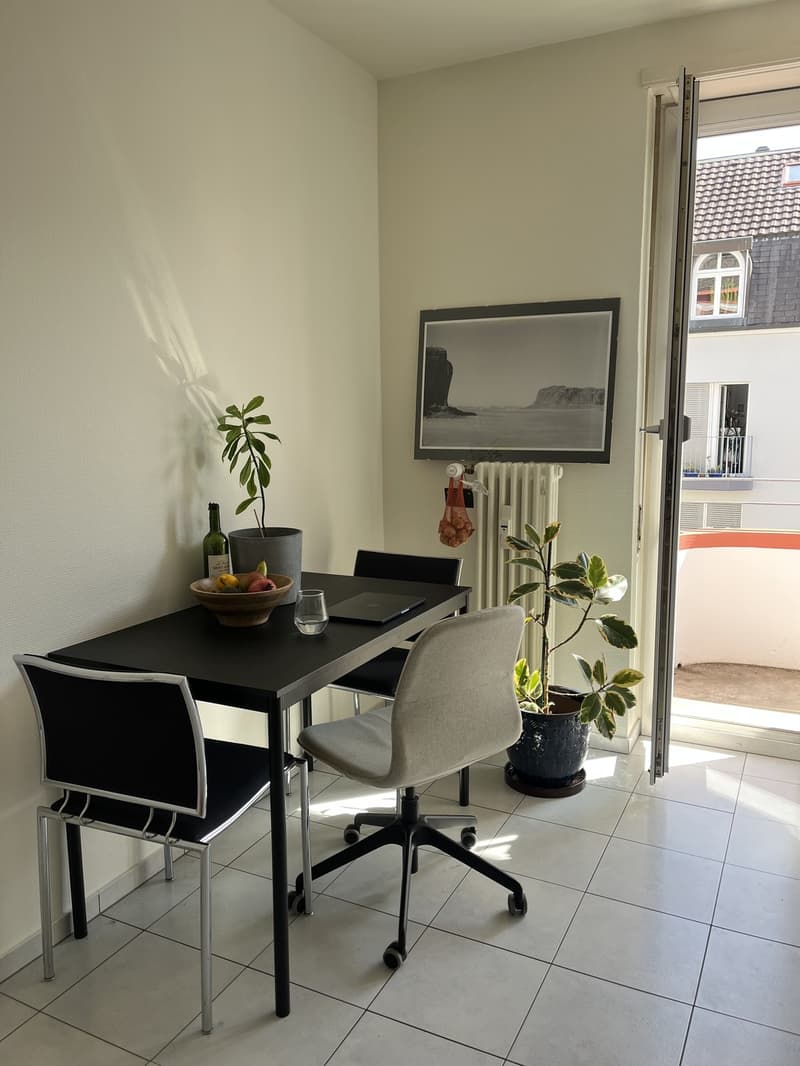 Sonnendurchflutete 1-Zimmer-Wohnung mit grossem Balkon im Iselin Quartier (5)