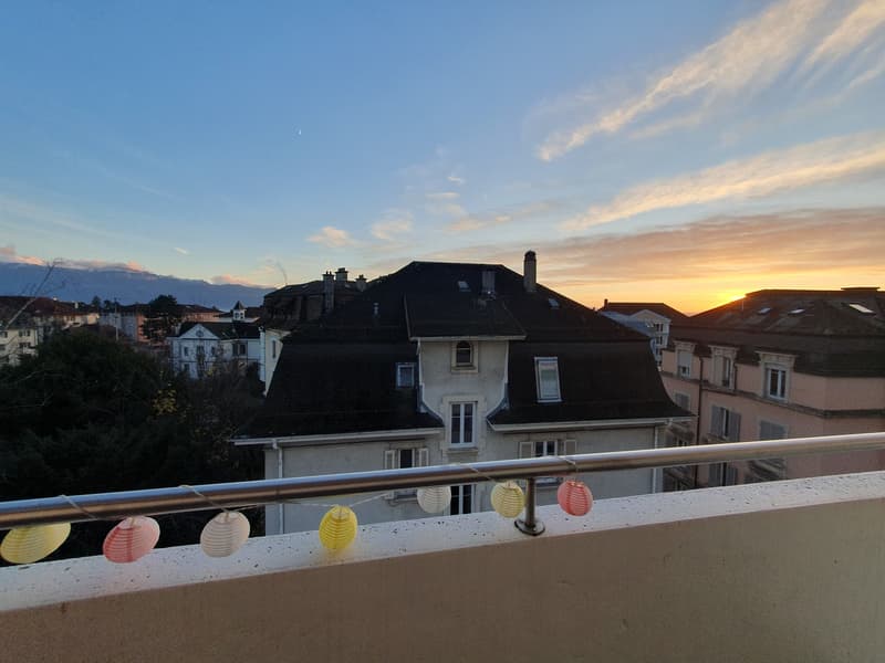 3 pièces Lumineux - Sous-gare - Avec Balcon Sud, Vue montagnes et Garage privé (9)