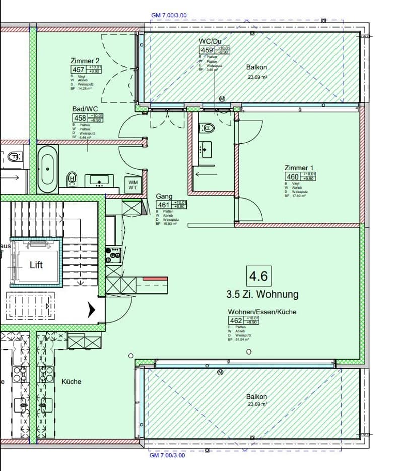 Grosszügige 3.5-Zimmer-Attikawohnung mit zwei Terrassen (13)