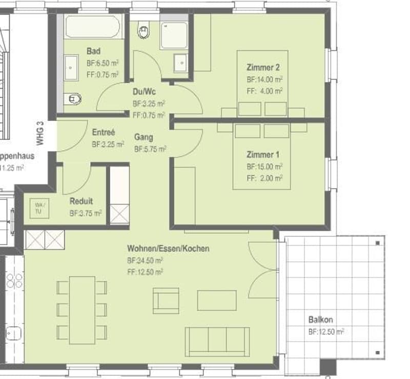3 ½ Zimmer-Wohnung, 5504 Othmarsingen (3)
