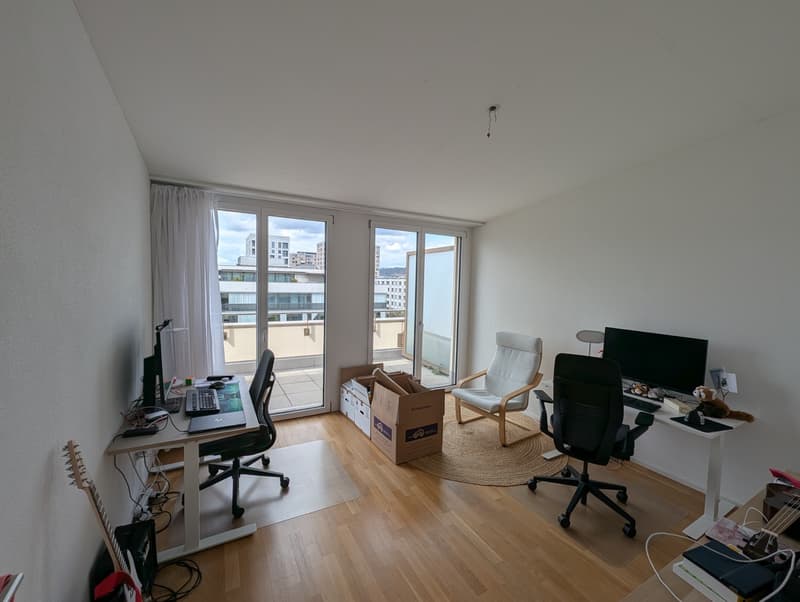 Helle 3.5-Zimmer-Attikawohnung in Zürich nahe Einkaufszentrum Letzipark / Bright 3.5 Penthouse near Letzipark Shopping Center (5)