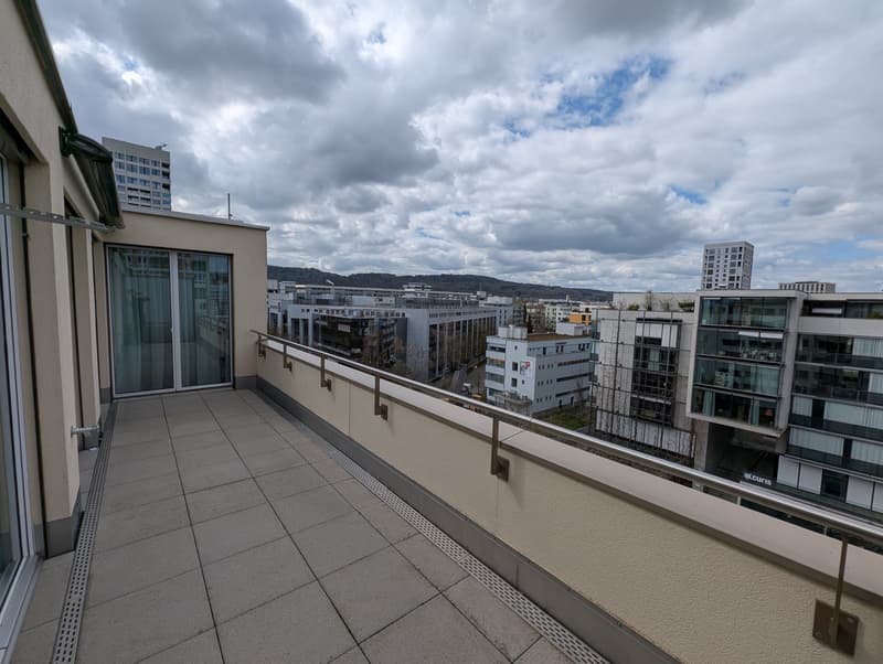 Helle 3.5-Zimmer-Attikawohnung in Zürich nahe Einkaufszentrum Letzipark / Bright 3.5 Penthouse near Letzipark Shopping Center (7)