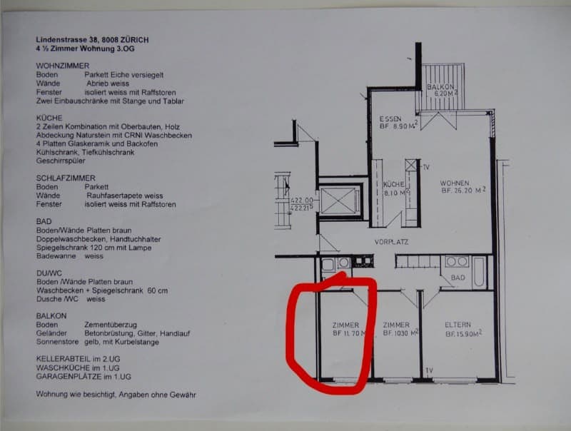 Room in Zurich Seefeld close to Chinagarten (3)