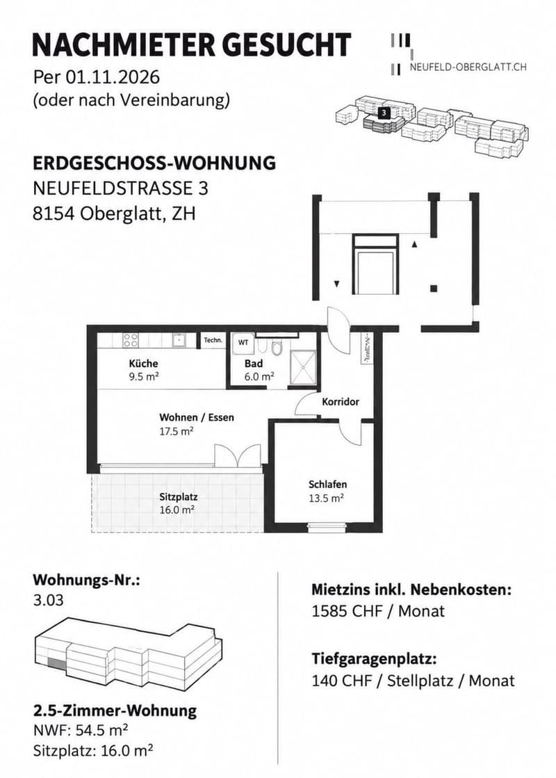2.5 Zimmer EG WHG mit 16 m2 Sitzplatz Terrasse (2)