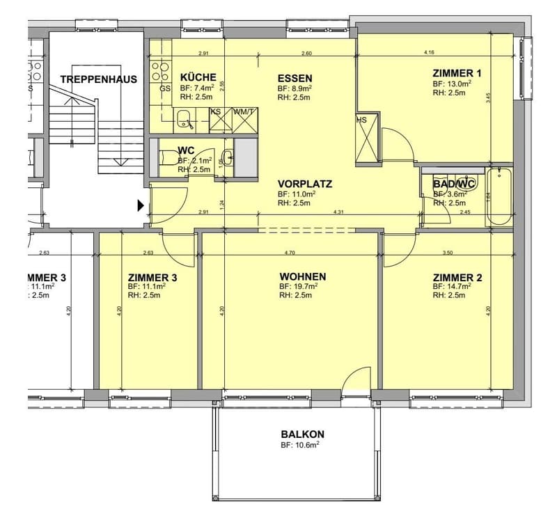 WG-Zimmer (4.5 Zimmer Wohnung) Nähe Coop Strättligen Markt Thun (4)