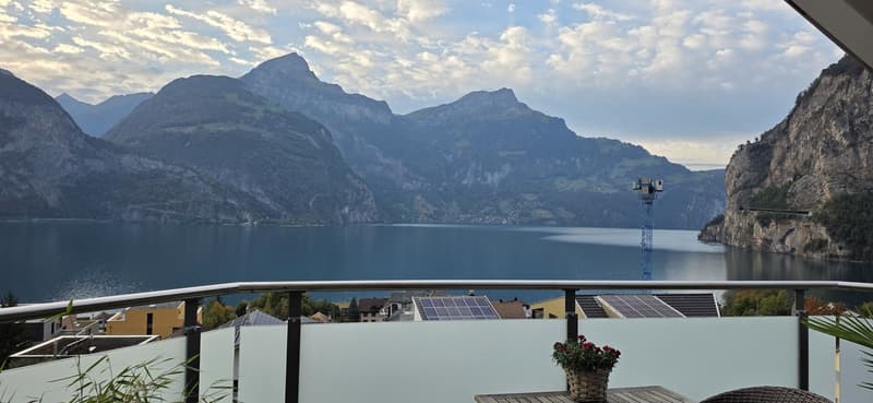 Wunderschöne 3 1/2 Zimmerwohnung mit taumhafter Berg- und Seesicht (2)