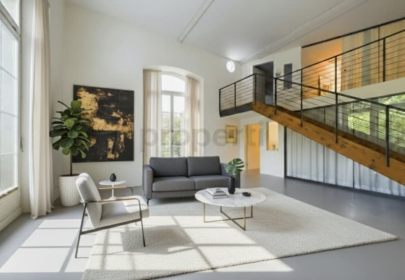 Einzigartige 308 m2 Maisonette-Loft in ehemaliger Seidenfabrik - Nachmieter gesucht (1)