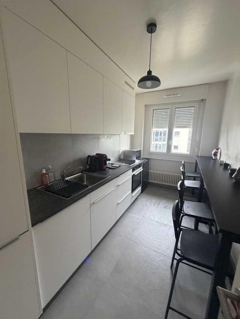 Sous-location : 2 pièces meublé et rénové avec balcon, ascenseur, Servette (3)