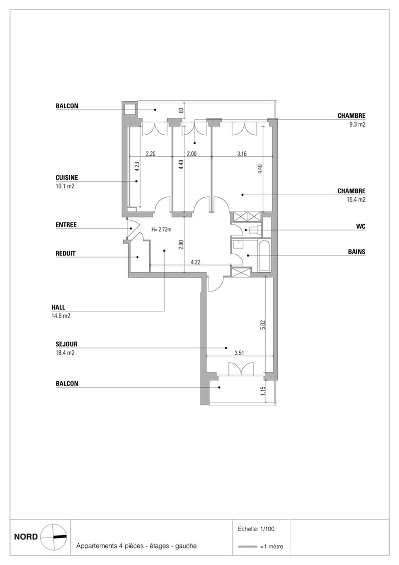 Charmant 4.5 p. lumineux avec balcons / Charming bright 4.5-room flat with balconies (7)
