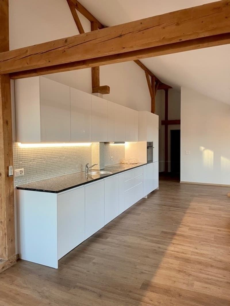Charmante 4½-Zimmer-Dachwohnung mit Holzbalken und gedeckter Loggia (8)