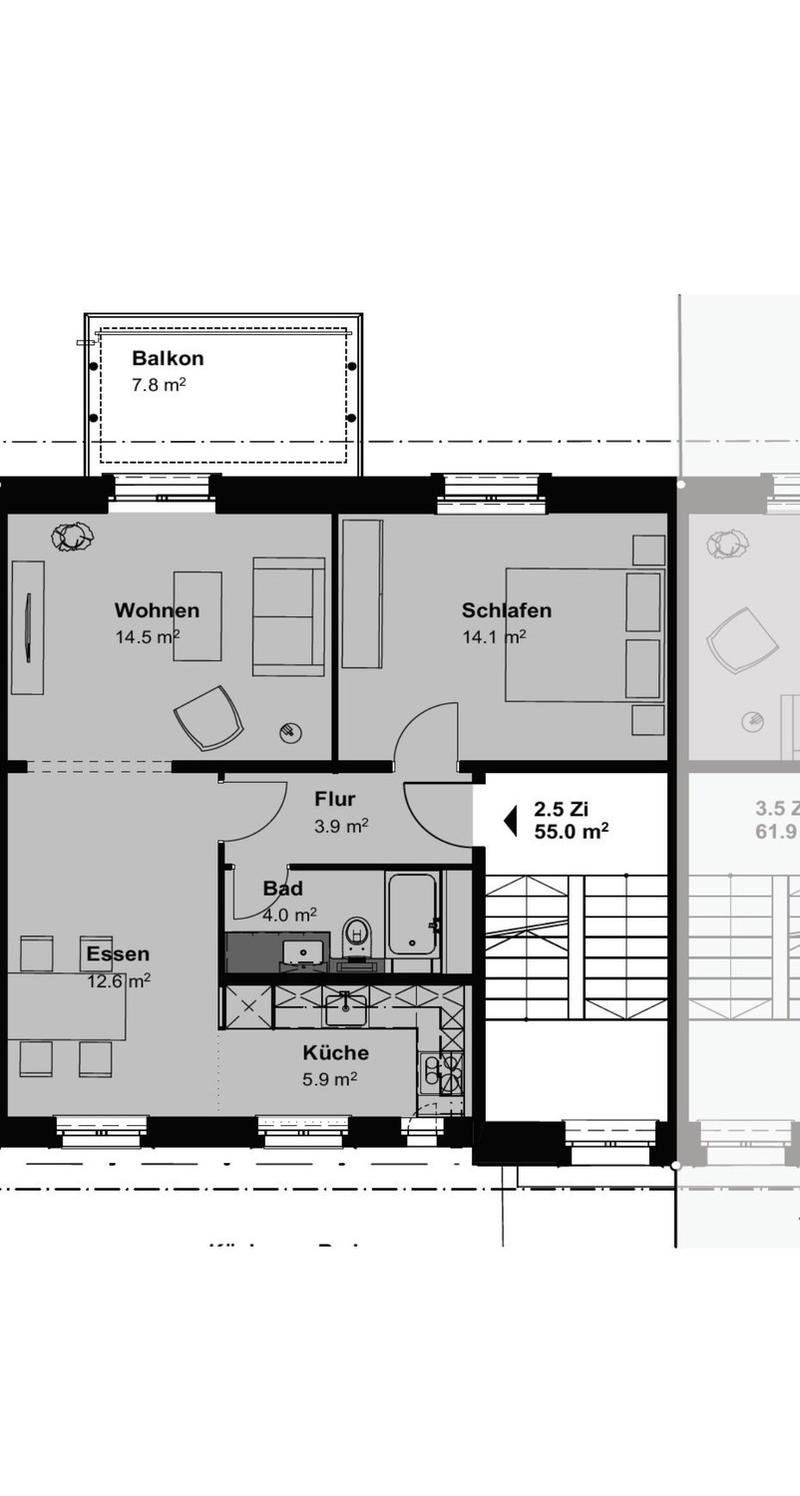 2.5 Zimmer Wohnung in Winterthur Töss (3)