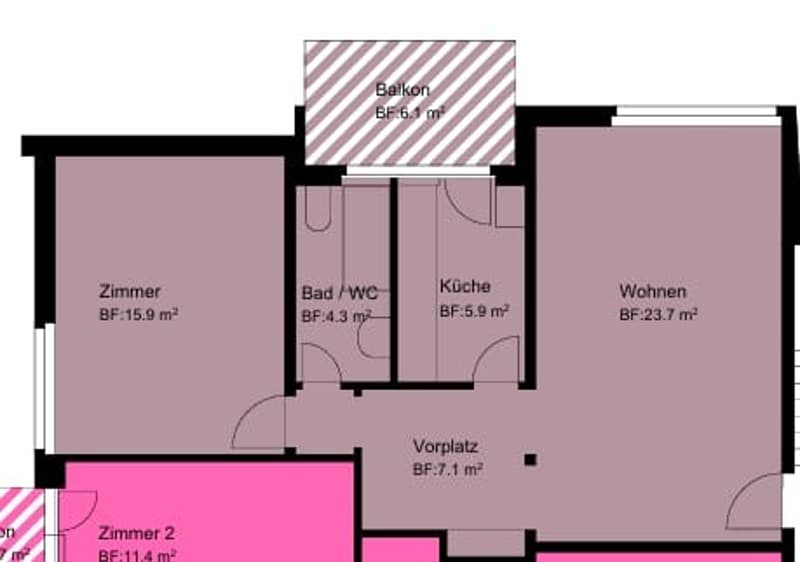 Bright 2-Room Apartment (57 m²) with Balcony in Dübendorf  Excellent Public Transport Connections (10)