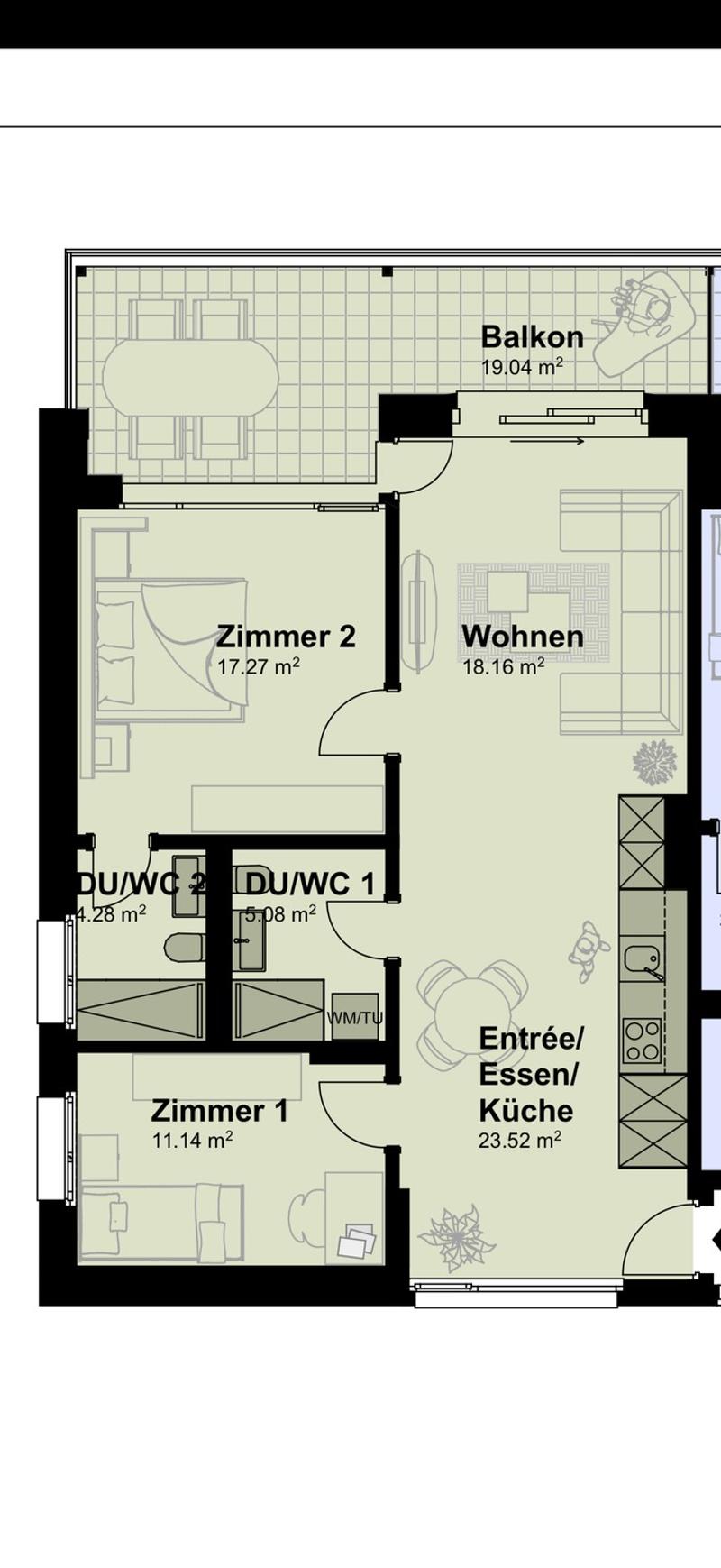 Bright 3.5-room apartment with 19 m² covered terrace in Altstetten (10)