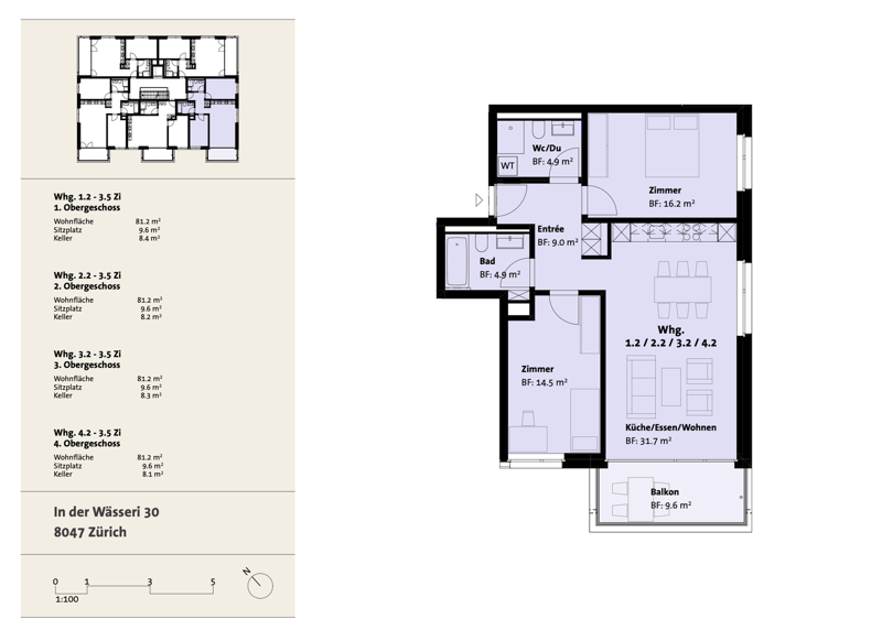 Helle 3.5-Zimmer-Neubauwohnung mit schönem Blick ins Grüne und Balkon (6)