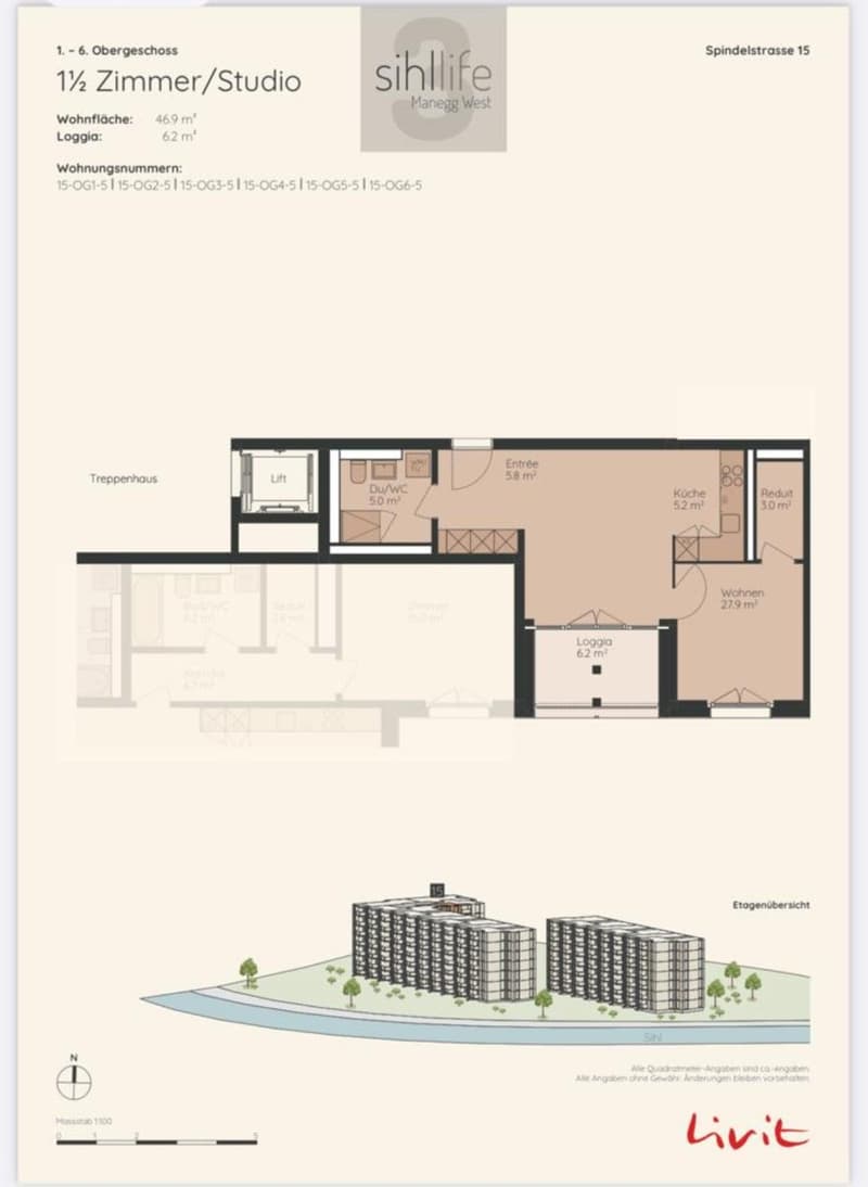 Modern 47 m² 1.5-room apartment in Zurich Manegg by the Sihl & train station (9)