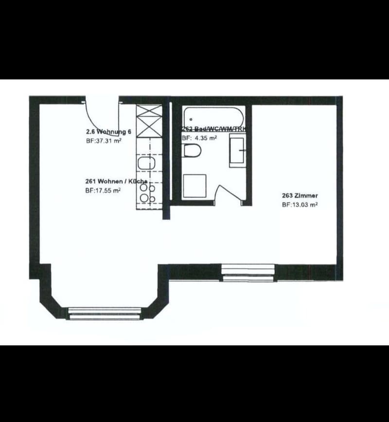 Central Apartment in Zürich 37 m² CHF 1,850 incl. utilities Available 01.12.2026 (7)