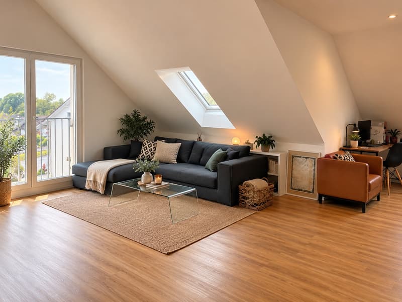 Grosszügige 2.5-Zimmer-Dachwohnung mit ausgebautem Dachboden in Hinteregg (1)