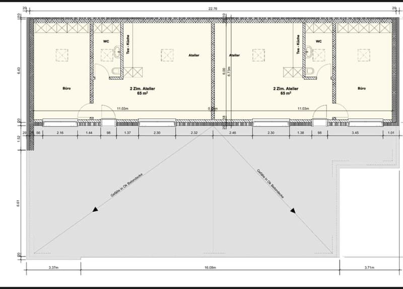 Einzigartige möbilierte 2-Zi.-Loft-Wohnung mit Sichtbeton & Oberlicht (8)