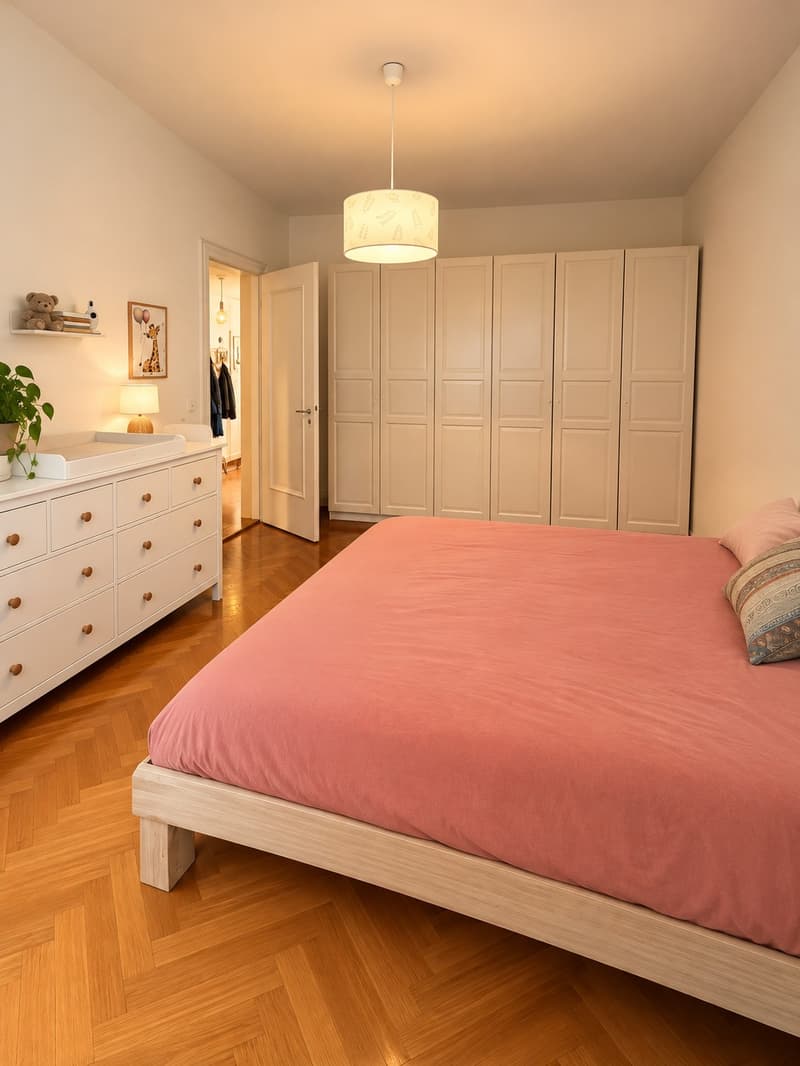 Charmante, grosszügige 2.5-Zimmer-Baumgartnerwohnung im Gundeli 72 m² mit grossem Balkon ins Grüne (10)