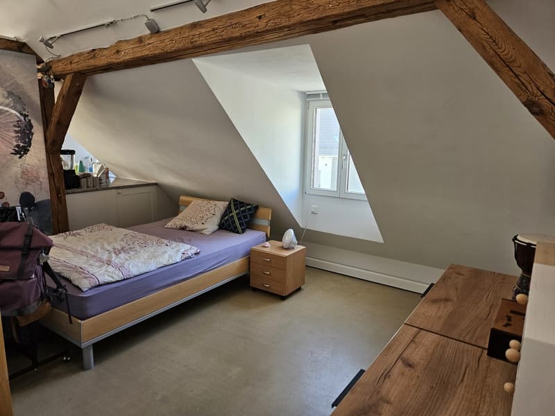 Altbau-Bijou unterm Dach: viel Raum, Holzbalken und eigenem Garten (3)