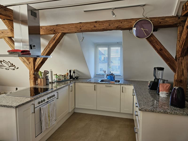Altbau-Bijou unterm Dach: viel Raum, Holzbalken und eigenem Garten (5)