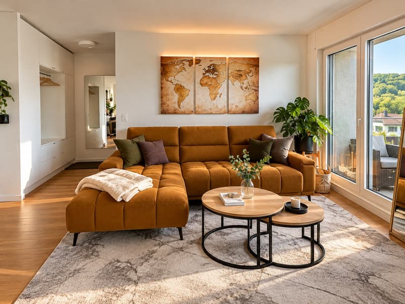 Traumhafte 2.5-Zimmer-Attikawohnung mit zwei Terrassen und Seeblick in Oberrieden (5)