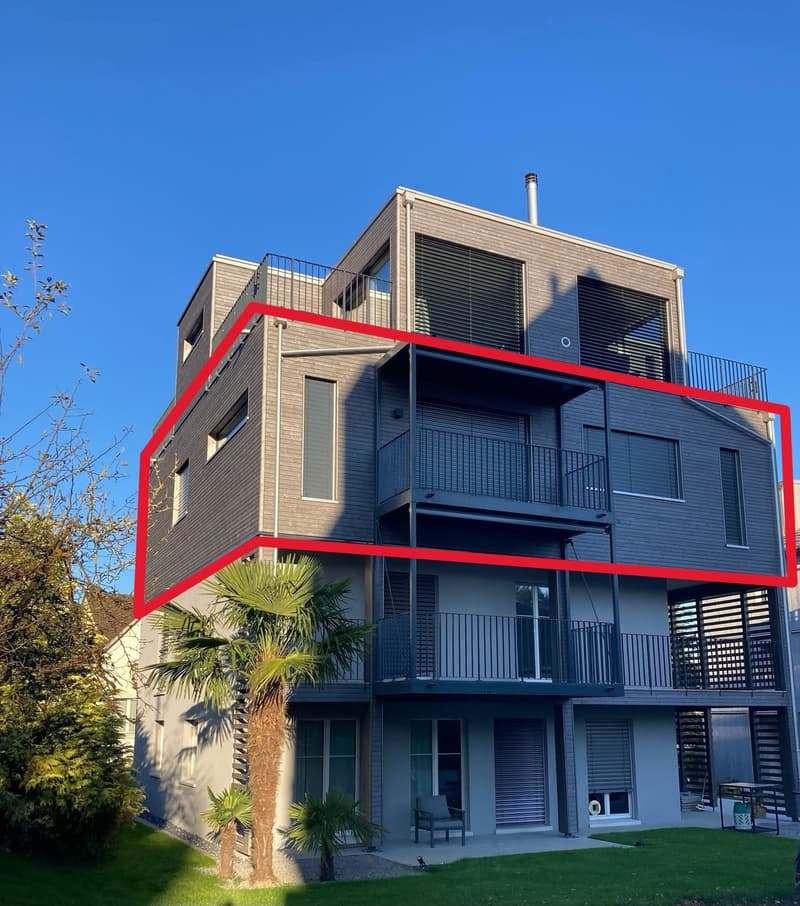 Modern 3.5-Room Apartment with Mountain Views, Balcony & Shared Garden (2)