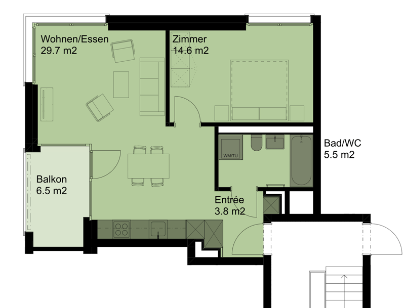Tolle Wohnung in der Austrasse (10)