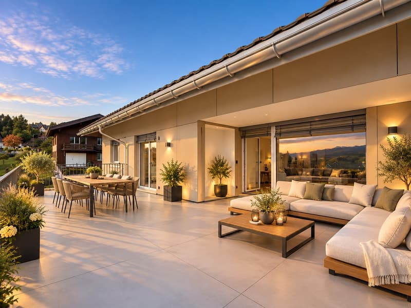 => Neu - Erstbezug neue grosse Wohnungen, sehr grosser Balkon 32m2 (2)