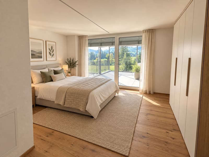 => Neu - Erstbezug neue grosse Wohnungen, sehr grosser Balkon 32m2 (6)