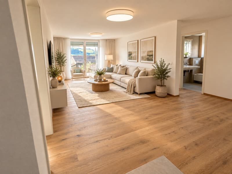 => Neu - Erstbezug neue grosse Wohnungen, sehr grosser Balkon 32m2 (1)