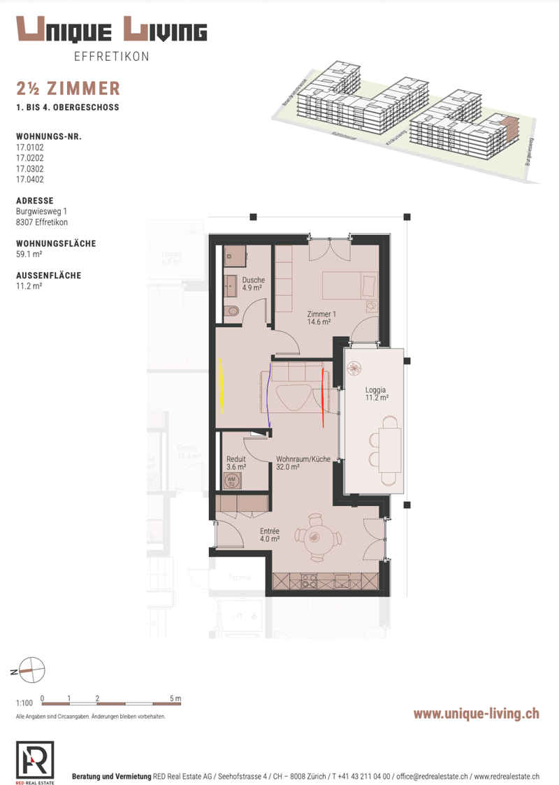 Moderne 2.5-Zimmer-Neubauwohnung mit Bergsicht 4 Min. zum Bahnhof Effretikon (12)