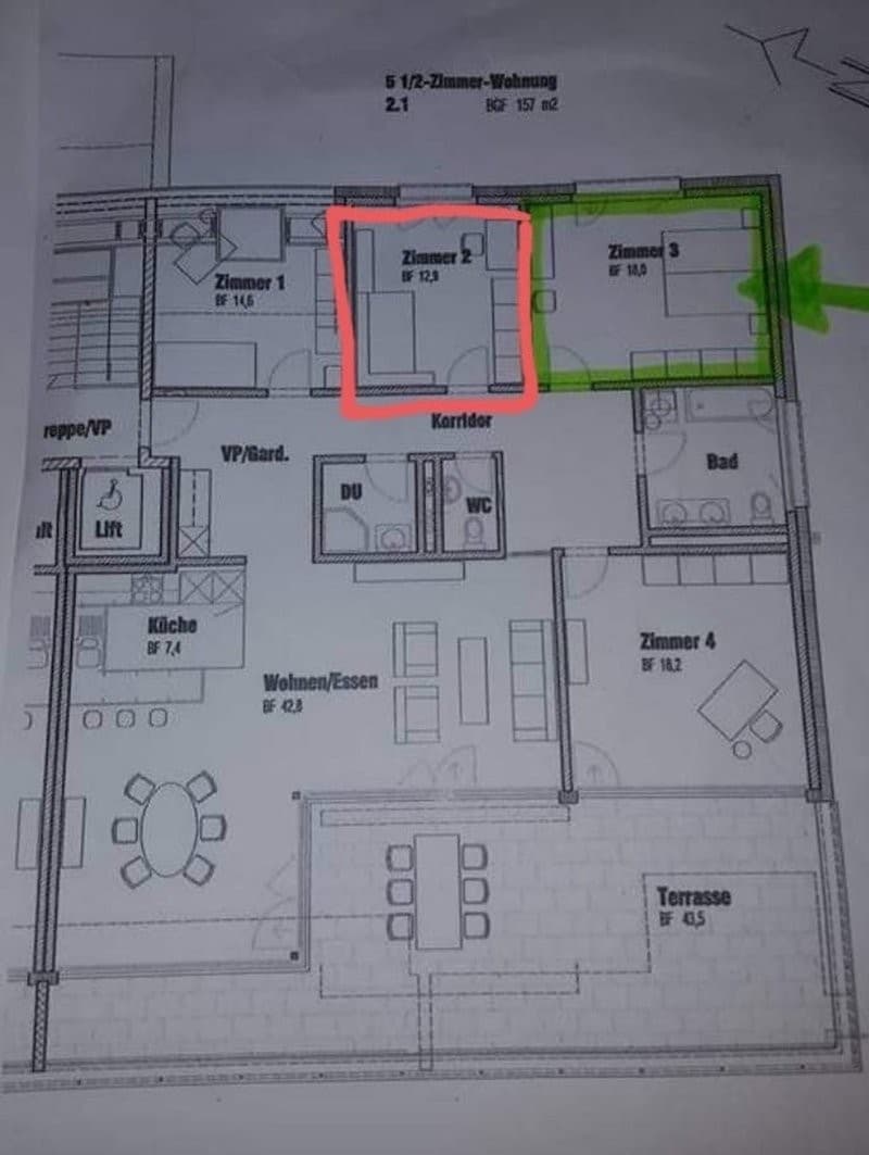 WG-Zimmer in Brüttisellen ab 1.12.2026 grosse Terrasse, eigene Waschmaschine & 3 Bäder (2)