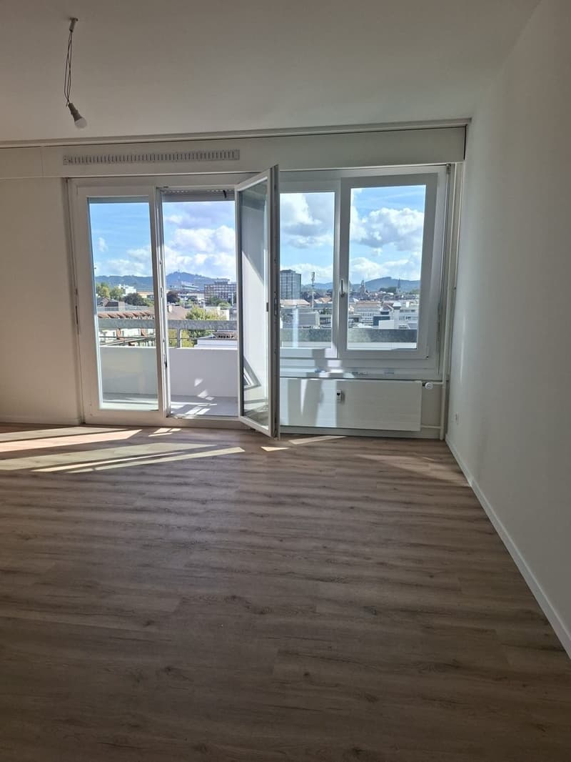 Frisch renovierte, helle 2-Zimmerwohnung im 7. Stock mit Weitblick über Bern (1)