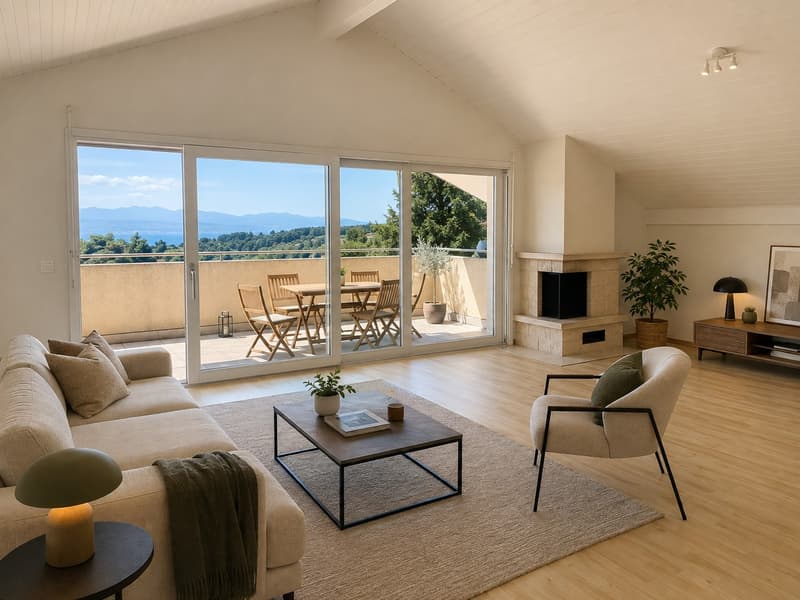 4,5 p. Vue lac et Alpes hauts de Sauvabelin de 138m² (2)