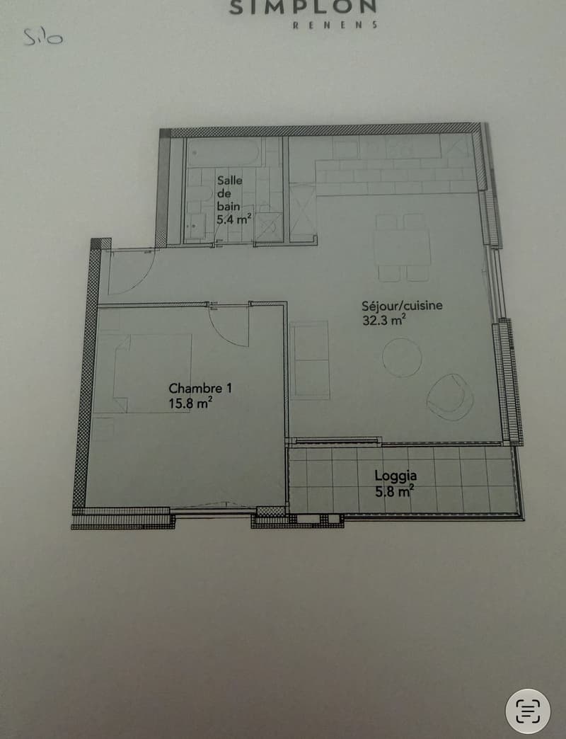 Appartement 2 ½ pièces, 1020 renens (3)