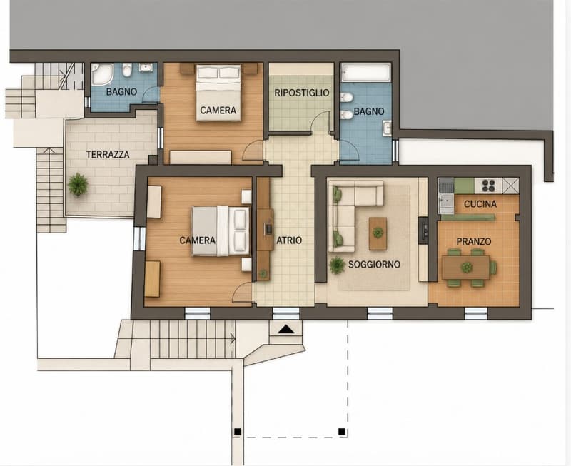 Casa con tre appartamenti immersa nel verde (6)