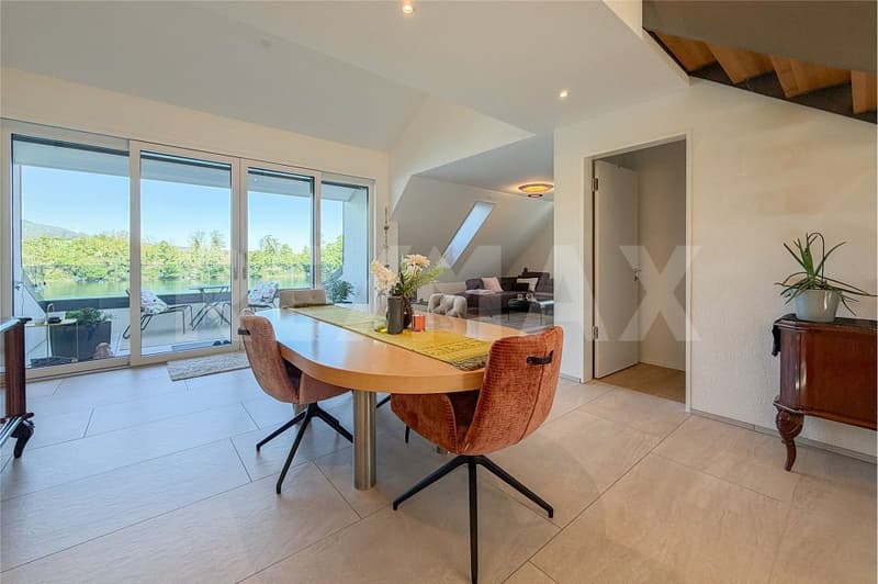 Rheinblick - Feeling like on vacation - 4.5-room maisonette apartment in Wallbach for sale (4)