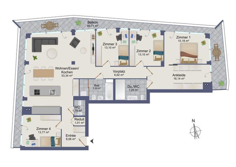 Above the Clouds: Exclusive 5.5-Room Apartment on the 31st Floor with Panoramic View (13)