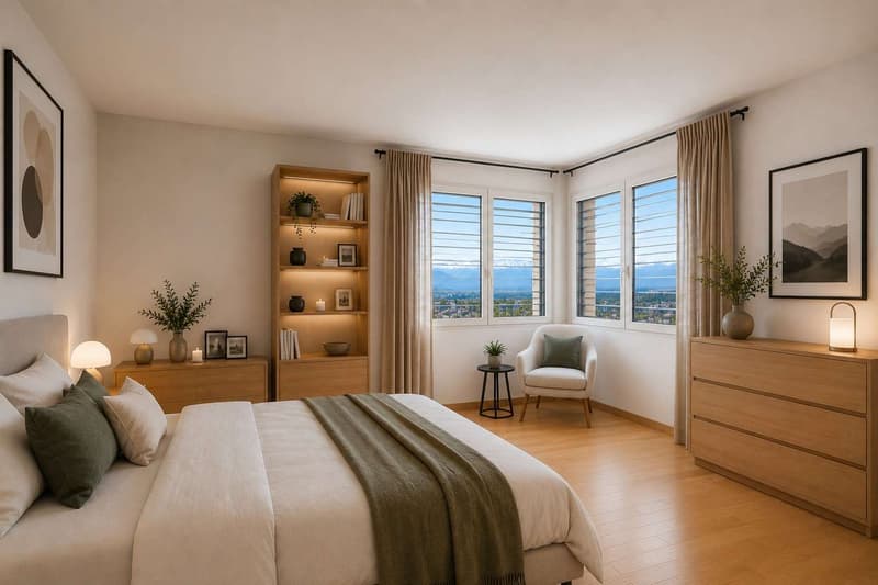 Einrichtungsbeispiel: Grosses Schlafzimmer