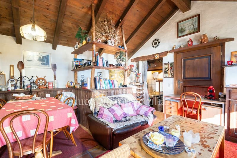 Brissago - Affascinante rustico di 3.5 locali in posizione soleggiata von vista lago da sogno (7)