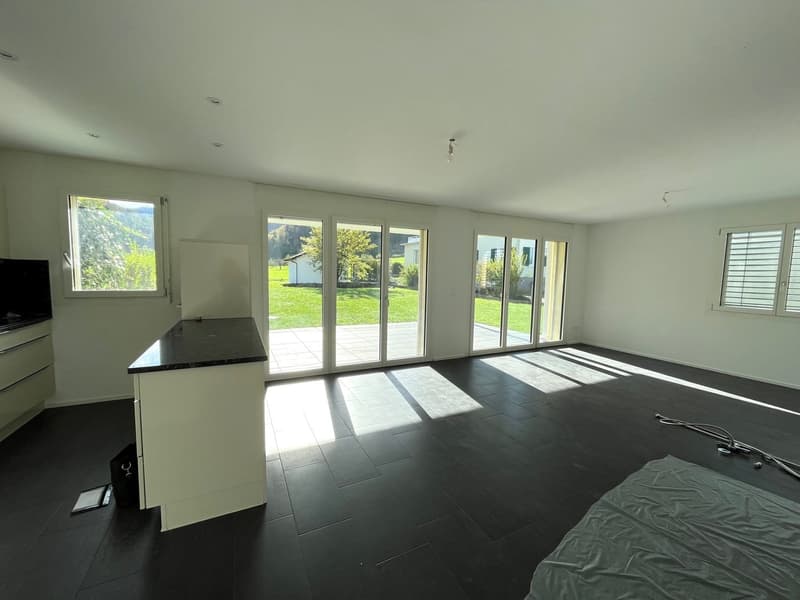 Wohnzimmer mit Küche