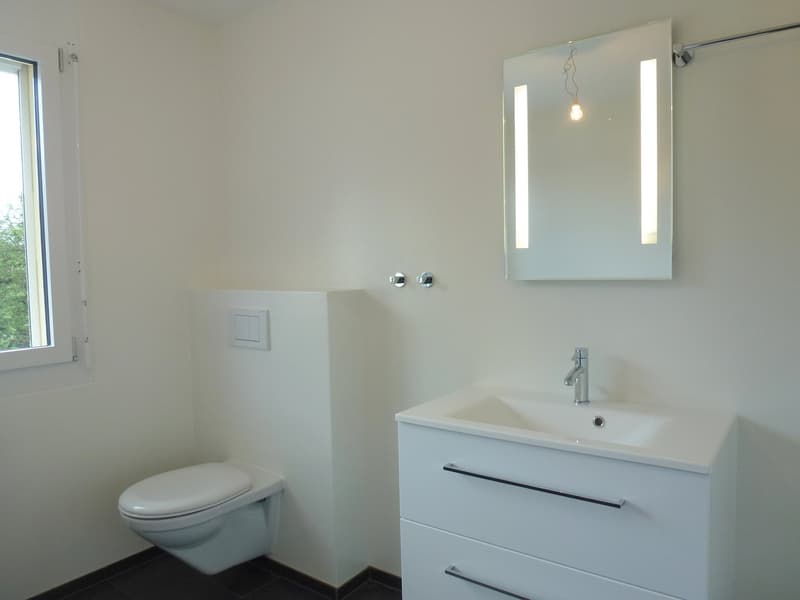 Badzimmer mit Badewanne und Dusche