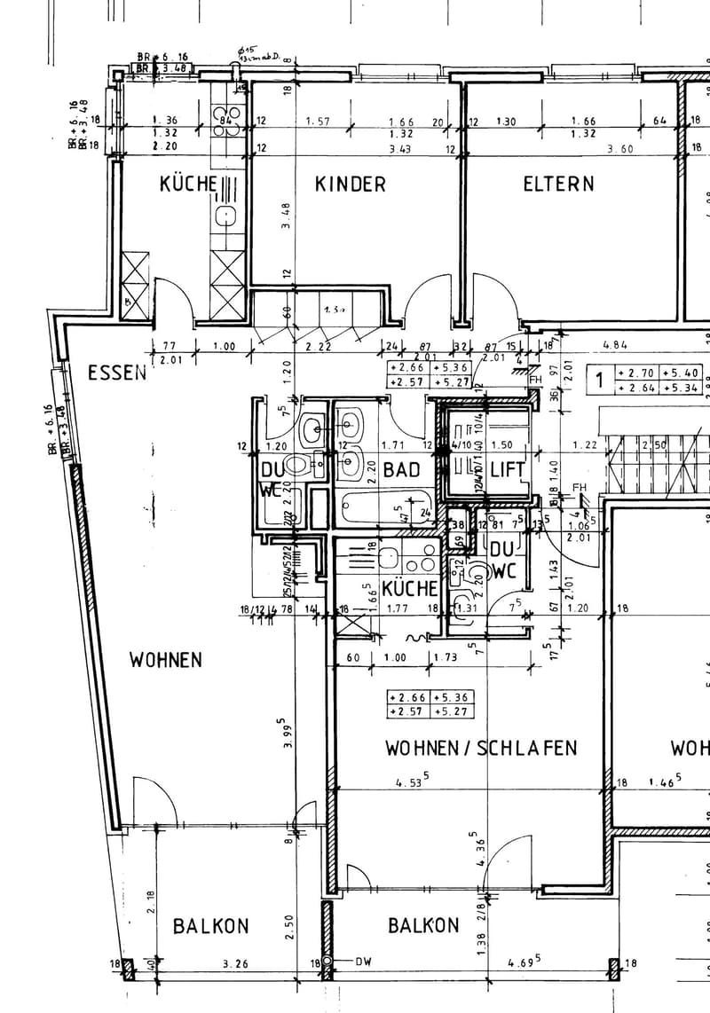 kitchen, children's room, parents' room, living room, bathroom, lift, balcony
