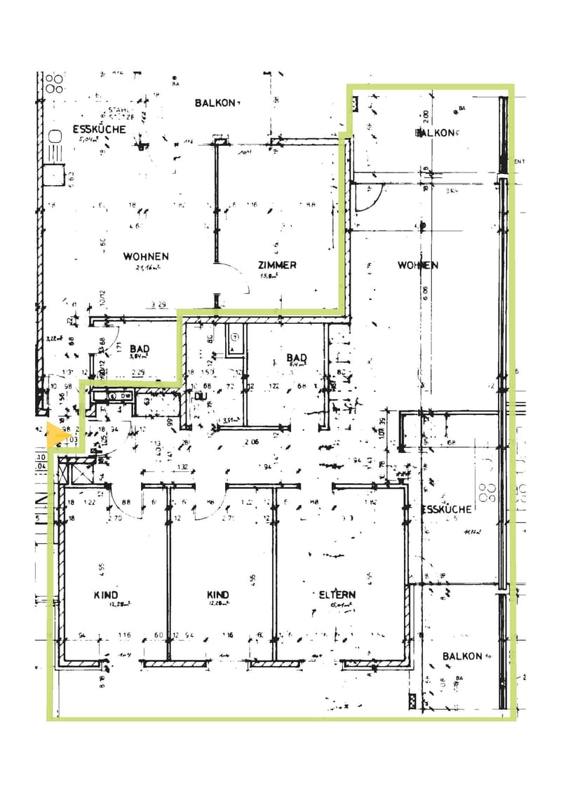 Appartamento luminoso e centrale di 4,5 locali al 3° piano (13)