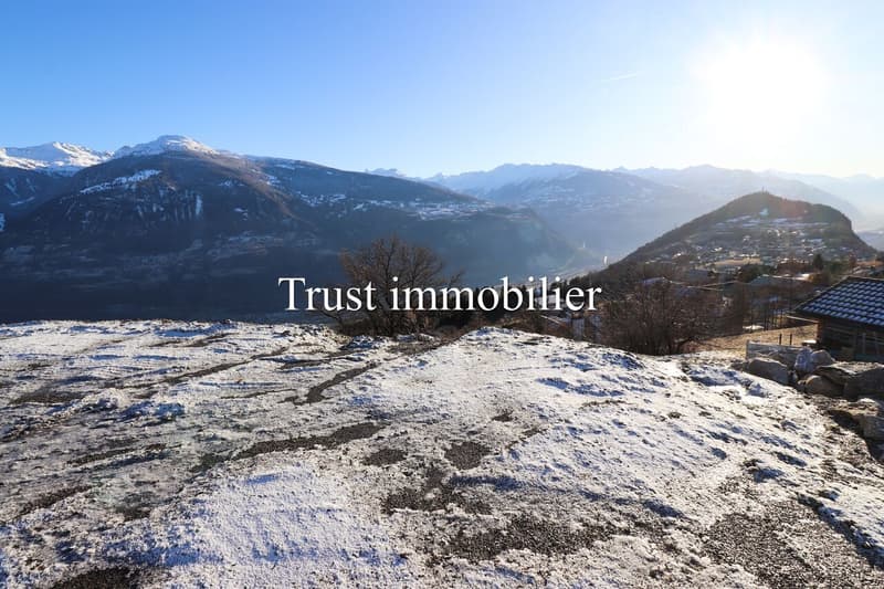8000. Vue panoramique / Parcelle à vendre à Sergnou / Crans-Montana (4)