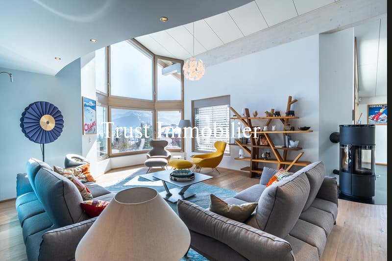 6022.Chalet contemporain lumineux avec vue panoramique, Mayens d'Arbaz (1)