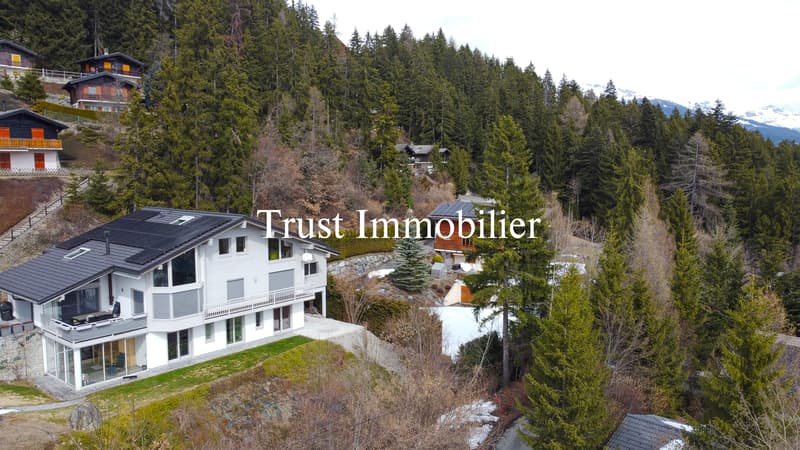 6022.Chalet contemporain lumineux avec vue panoramique, Mayens d'Arbaz (9)